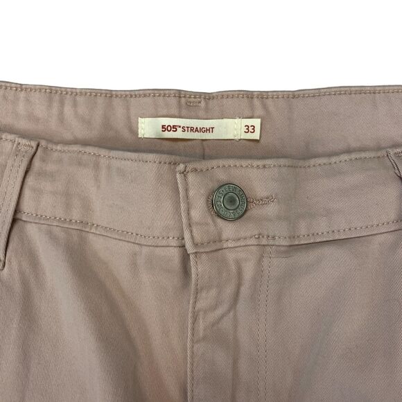 Levi 505 Straight Leg Jeans Womens Mid Rise Straight Leg Size 33 Pink - Picture 5 of 15